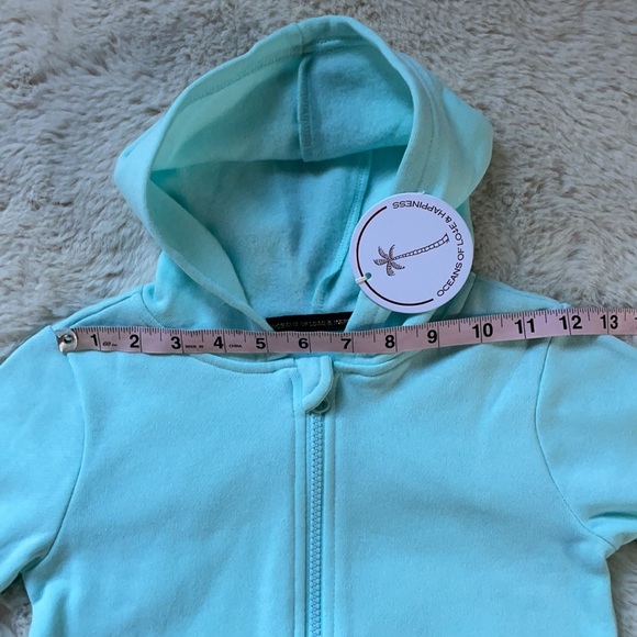 Oceans Of Love And Happiness | Blue Zip Up Hoodie | 4T - Picture 12 of 13